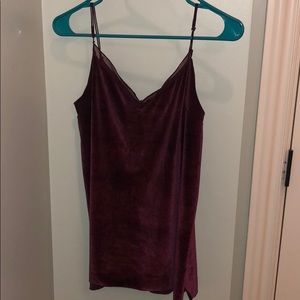 Free people Red velvet tank